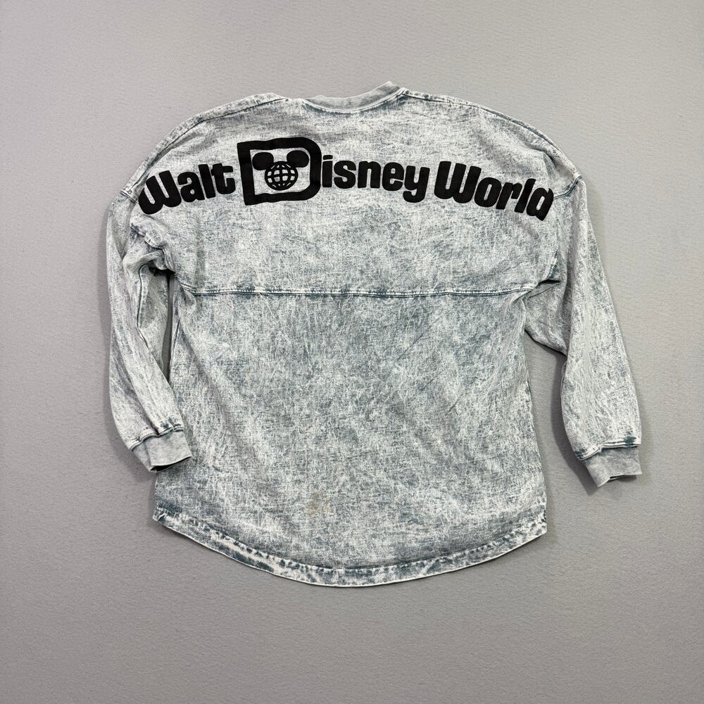 Disney Parks Walt Disney World Spirit Jersey Size Medium Acid Wash Long Sleeve